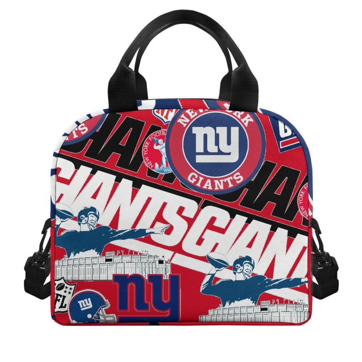 NFL New York Giants Insulated Lunch Bag Box - New York Giants Mania Collage Logo