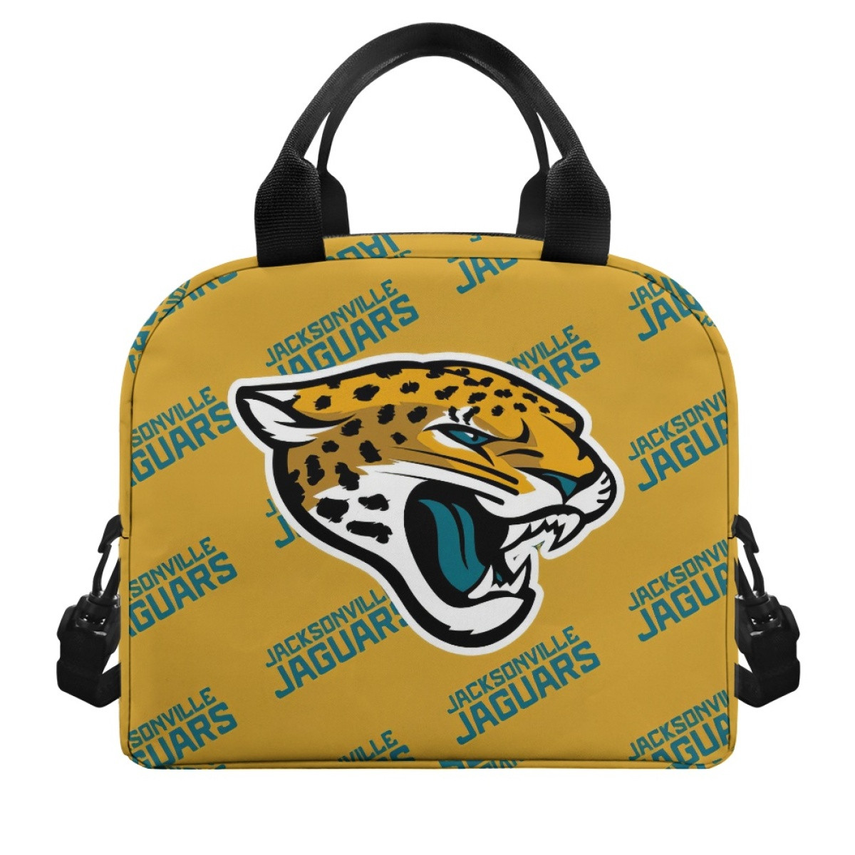 NFL Jacksonville Jaguars Insulated Lunch Bag Box - Jacksonville Jaguars Medley Monogram Wordmark