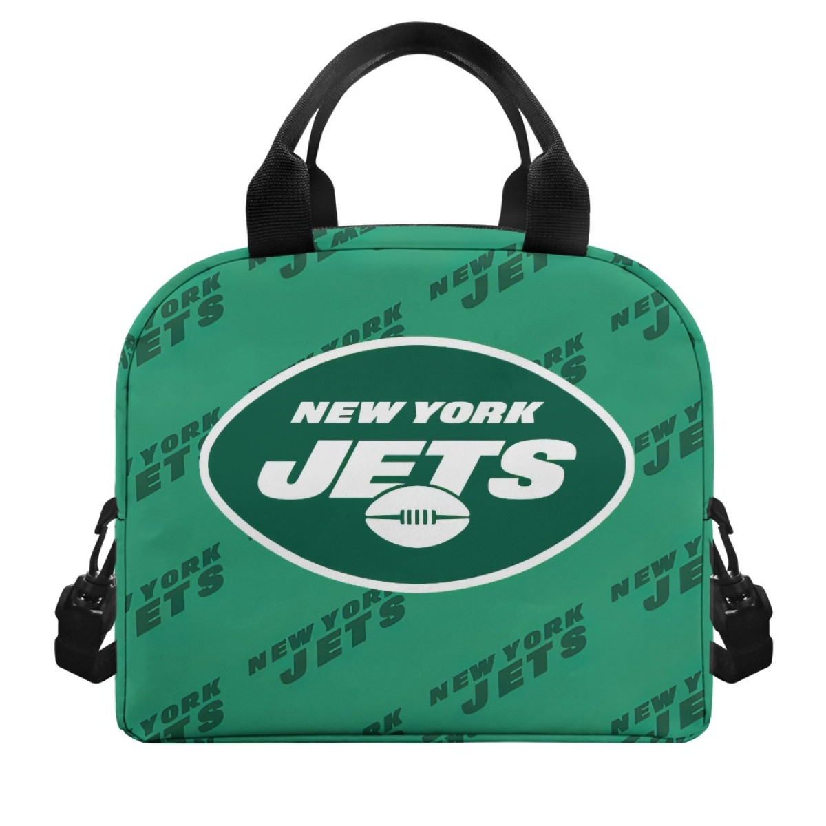 NFL New York Jets Insulated Lunch Bag Box - New York Jets Medley Monogram Wordmark