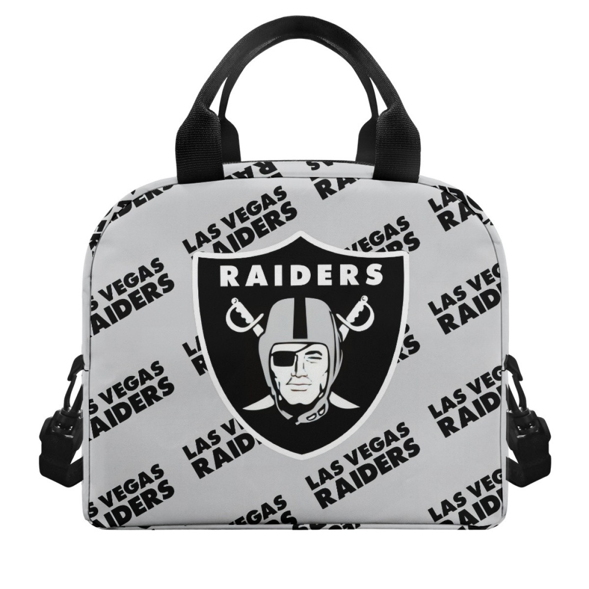 NFL Las Vegas Raiders Insulated Lunch Bag Box - Las Vegas Raiders Medley Monogram Wordmark