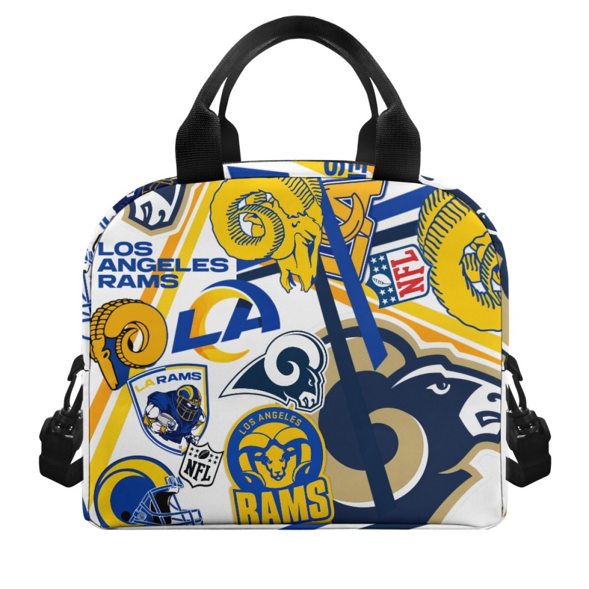 NFL Los Angeles Rams Insulated Lunch Bag Box - Los Angeles Rams Mania Collage Logo