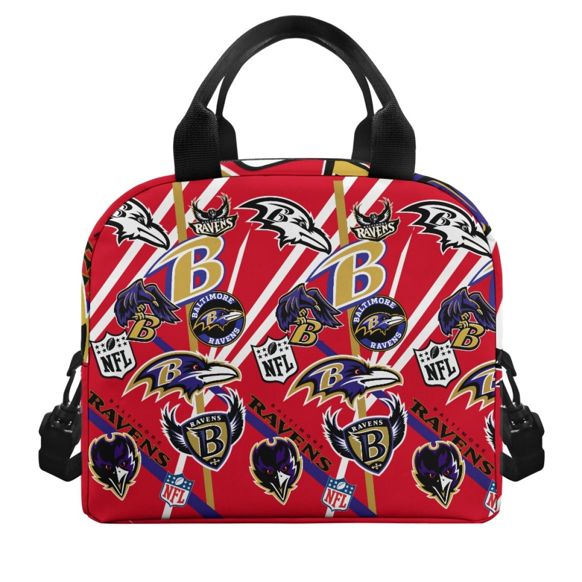 NFL Baltimore Ravens Insulated Lunch Bag Box - Baltimore Ravens Mania Collage Logo