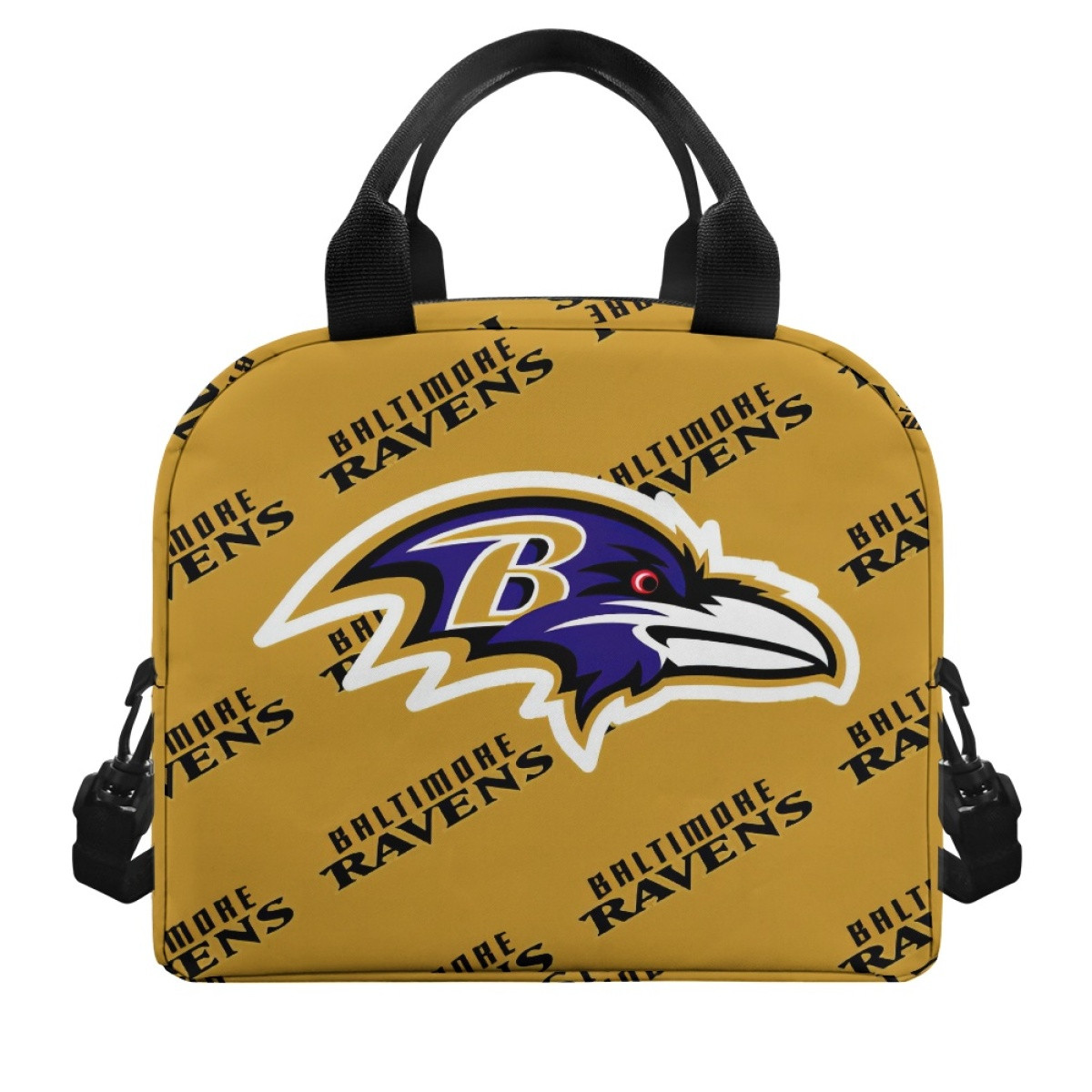 NFL Baltimore Ravens Insulated Lunch Bag Box - Baltimore Ravens Medley Monogram Wordmark