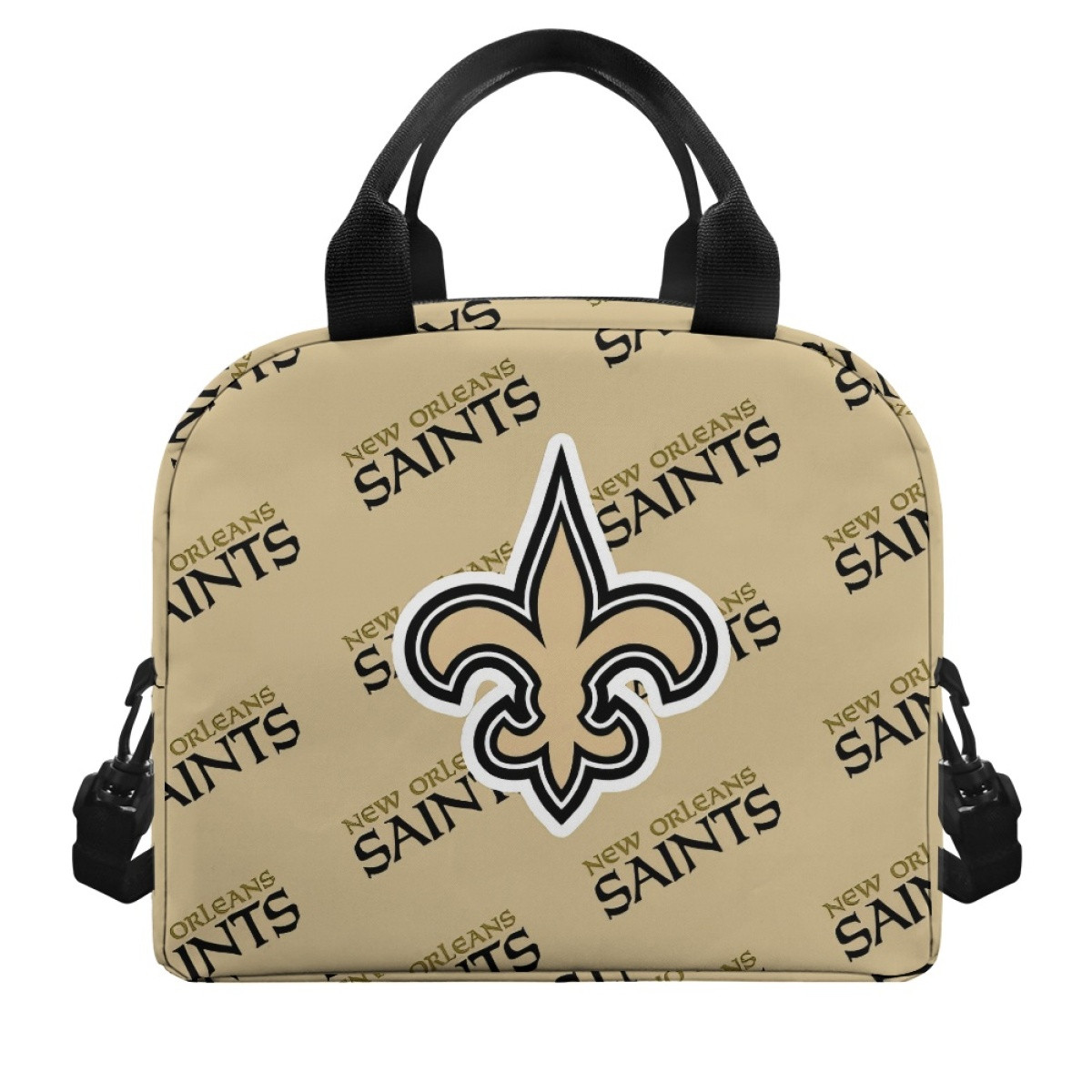 NFL New Orleans Saints Insulated Lunch Bag Box - New Orleans Saints Medley Monogram Wordmark