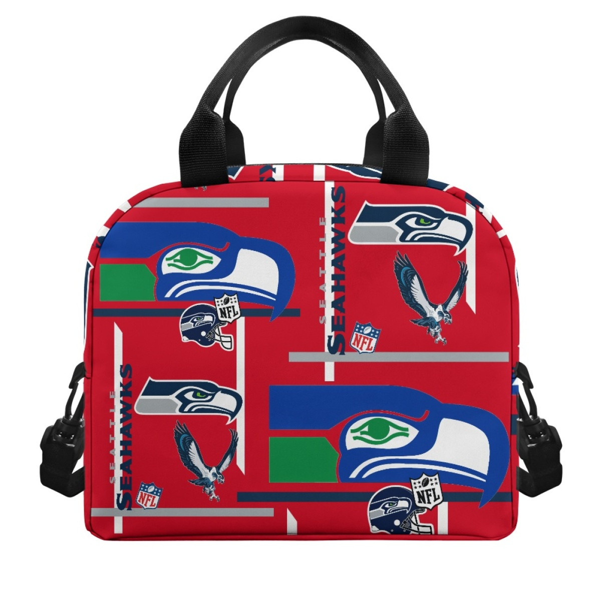NFL Seattle Seahawks Insulated Lunch Bag Box - Seattle Seahawks Mania Collage Logo