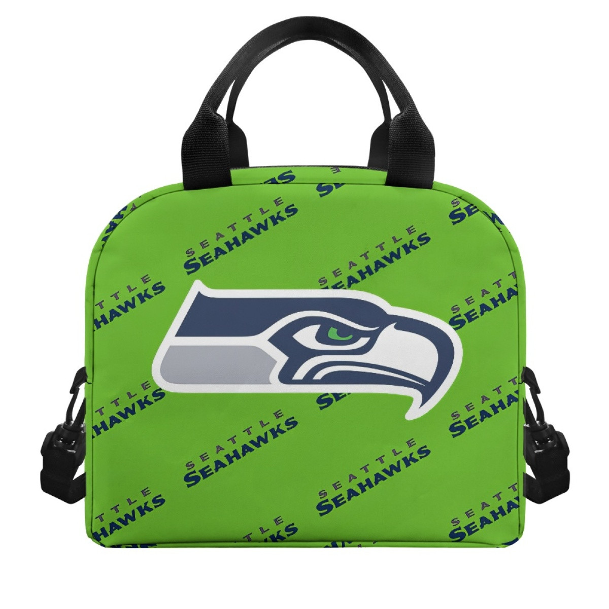 NFL Seattle Seahawks Insulated Lunch Bag Box - Seattle Seahawks Medley Monogram Wordmark