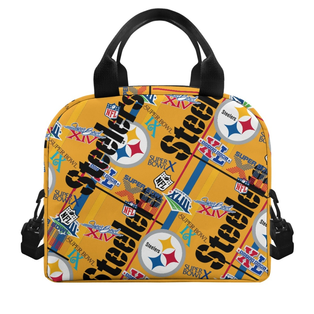 NFL Pittsburgh Steelers Lunch Box - Pittsburgh Steelers Super Bowl Championship Mania Collage Logo