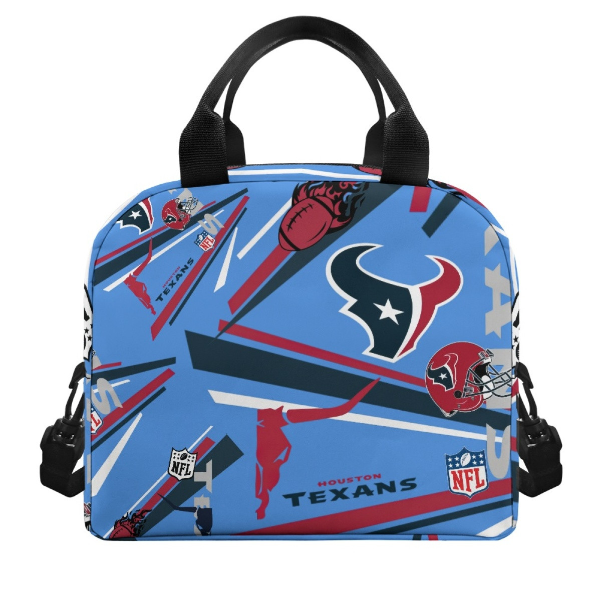NFL Houston Texans Insulated Lunch Bag Box - Houston Texans Mania Collage Logo