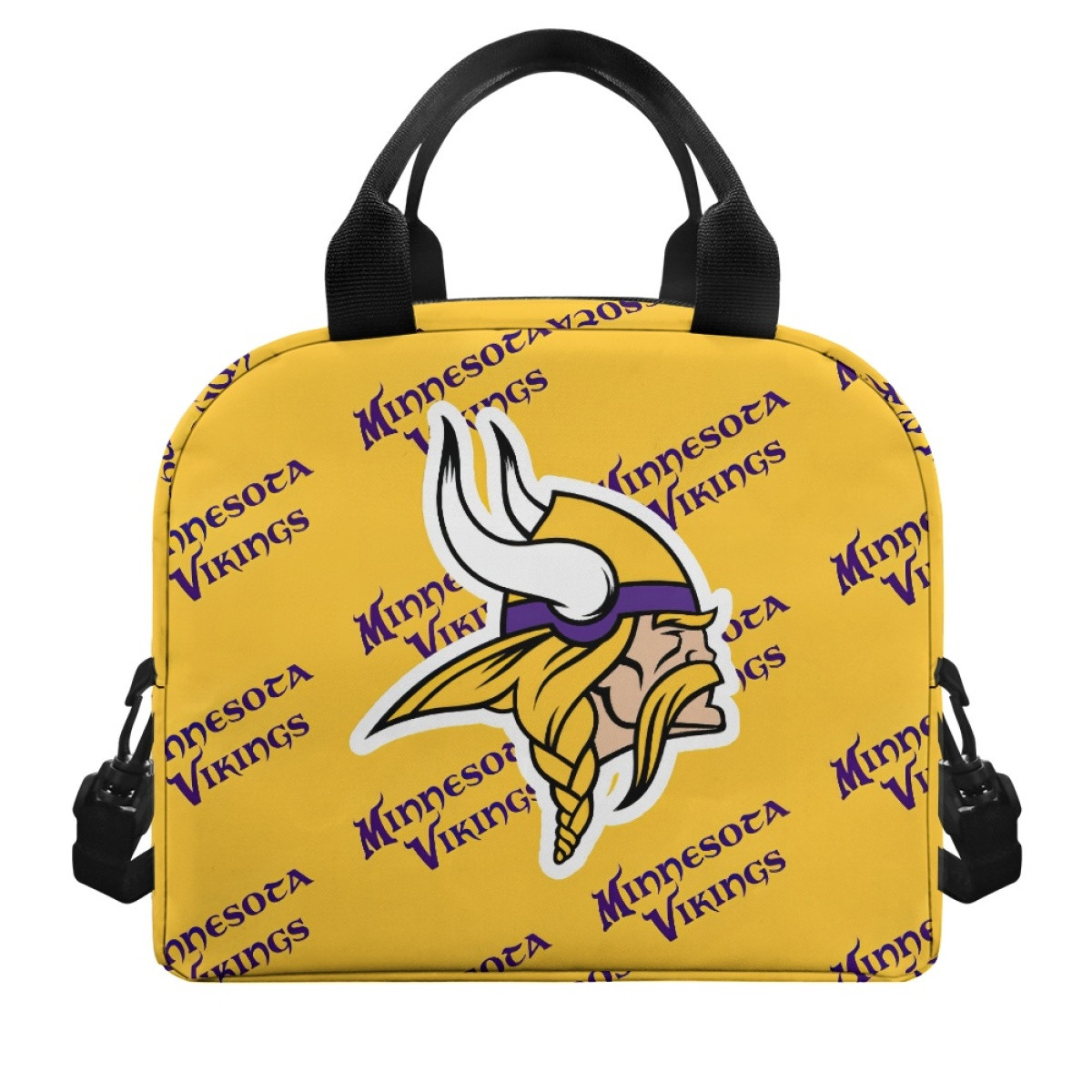 NFL Minnesota Vikings Insulated Lunch Bag Box - Minnesota Vikings Medley Monogram Wordmark