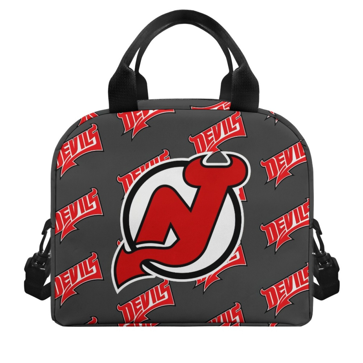 NHL New Jersey Devils Insulated Lunch Bag Box - New Jersey Devils Medley Monogram Wordmark