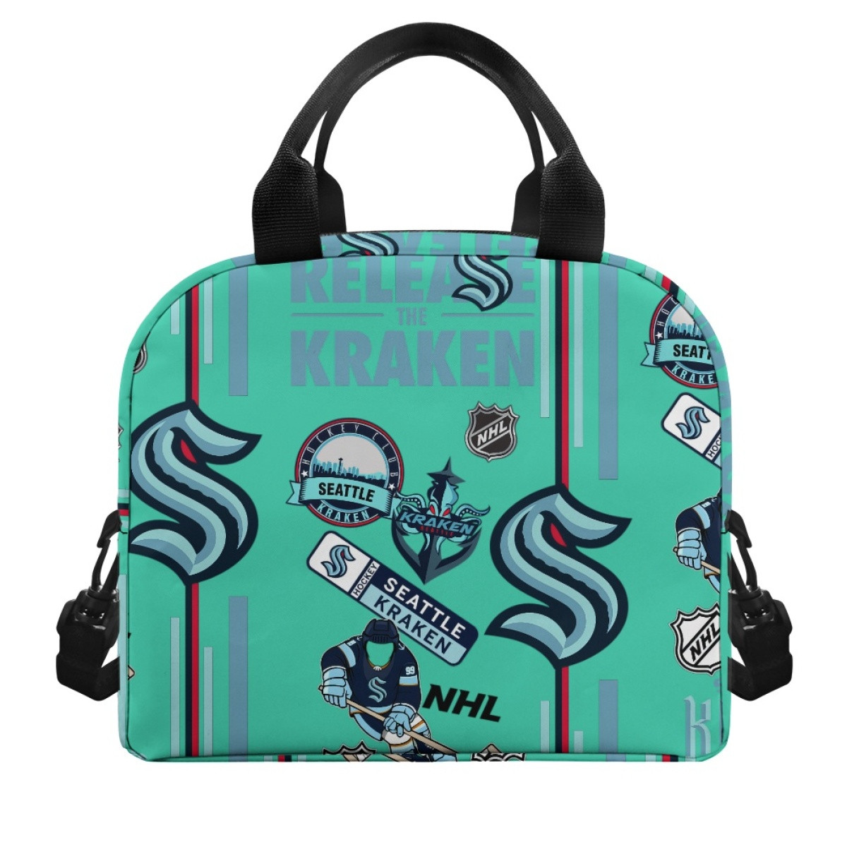 NHL Seattle Kraken Lunch Box - Seattle Kraken Mania Collage Logo