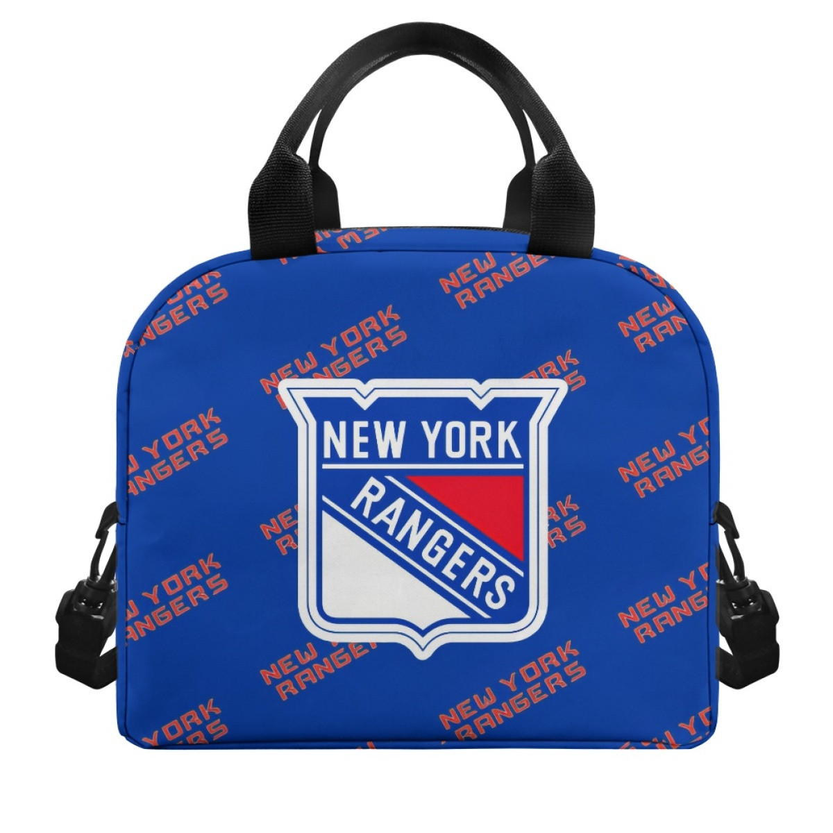 NHL New York Rangers Insulated Lunch Bag Box - New York Rangers Medley Monogram Wordmark