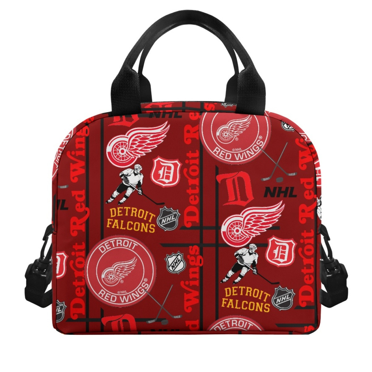 NHL Detroit Red Wings Lunch Box - Detroit Red Wings Mania Collage Logo