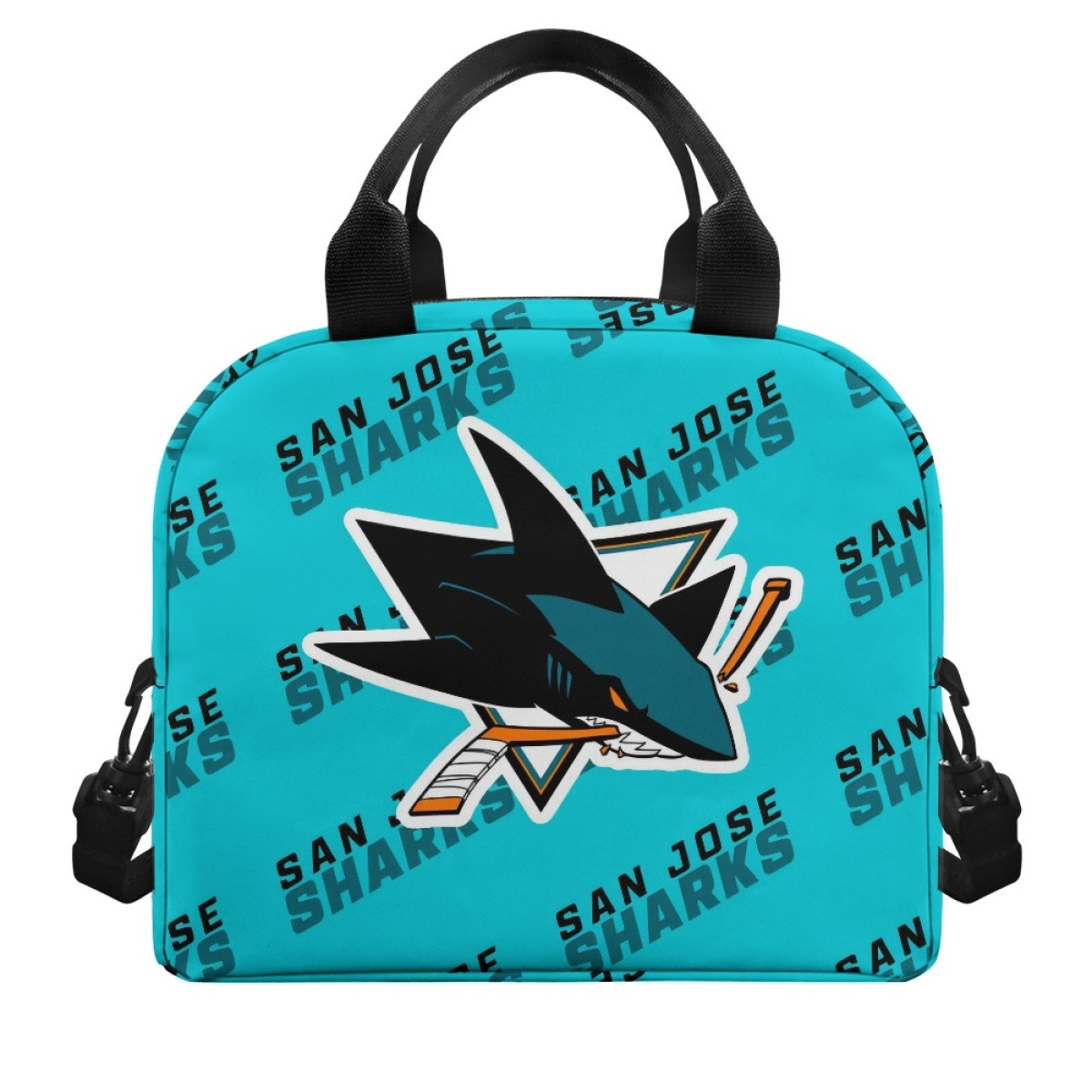 NHL San Jose Sharks Insulated Lunch Bag Box - San Jose Sharks Medley Monogram Wordmark