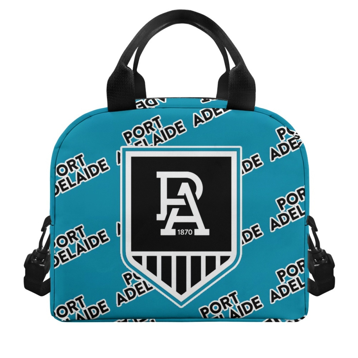 Port Adelaide Football Club Insulated Lunch Bag Box - Adelaide Football Club Medley Monogram Wordmark