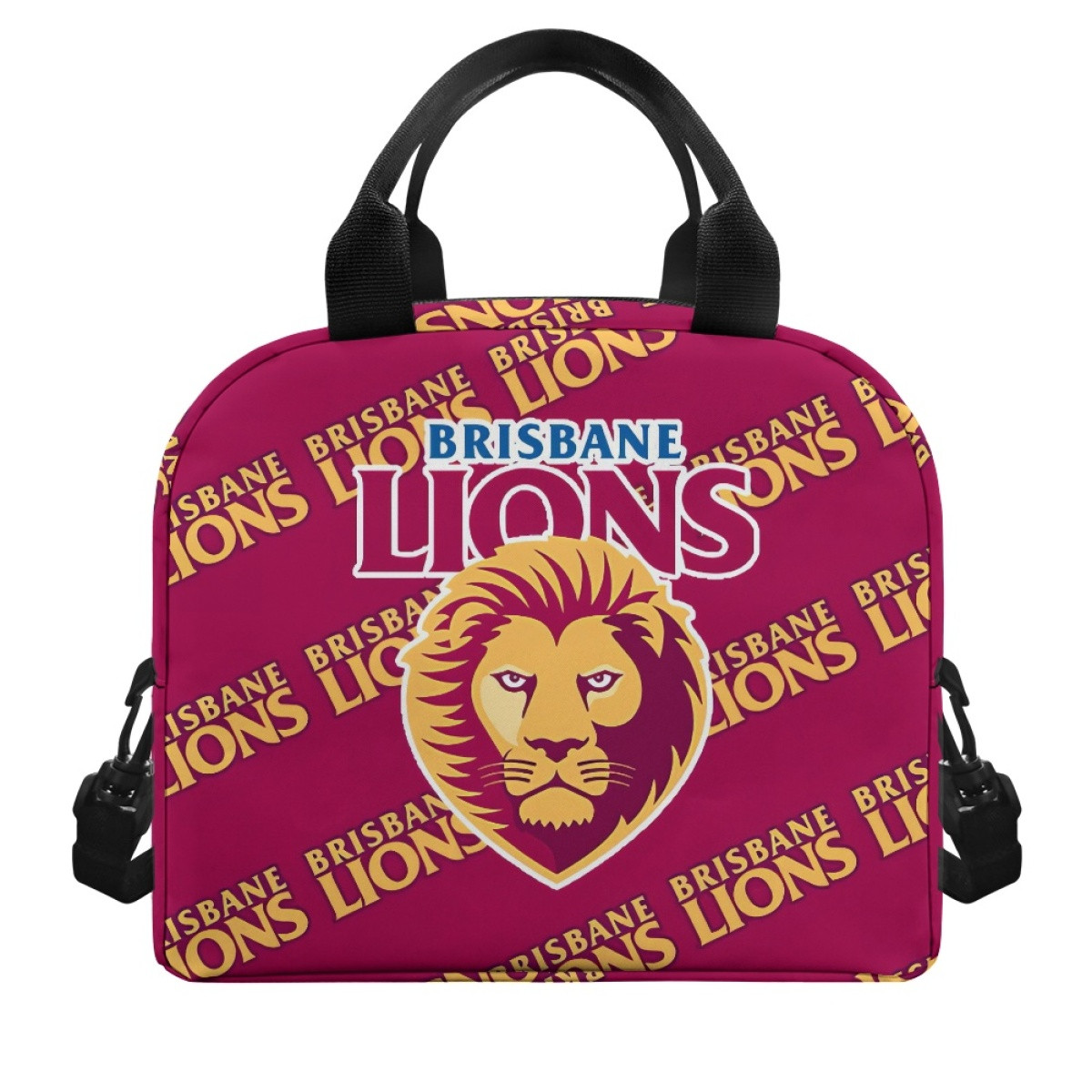 Brisbane Lions Football Club Insulated Lunch Bag Box - Brisbane Football Club Medley Monogram Wordmark