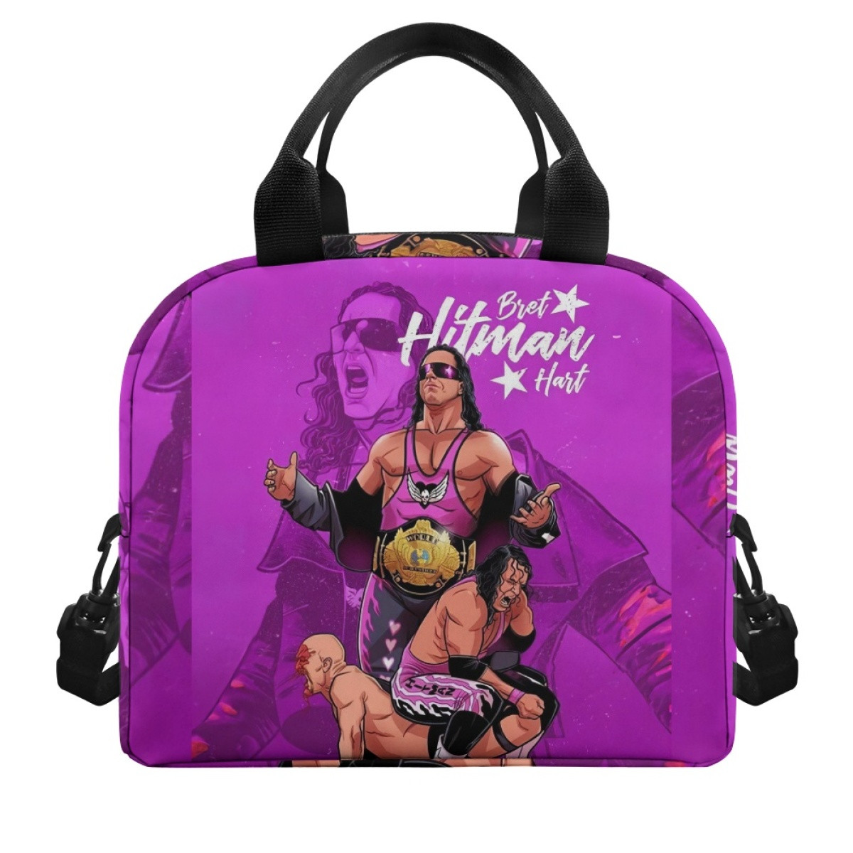 WWE Bret Hart Lunch Box - Bret Hart Poster cartoon Art