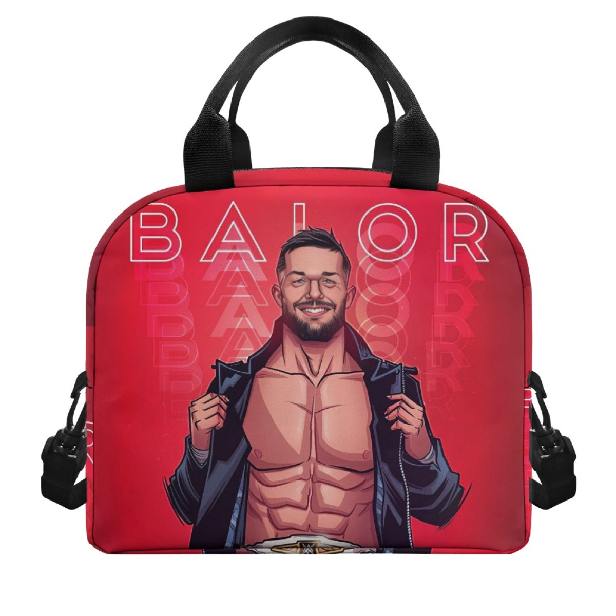 WWE Finn Balor Lunch Box - Finn Balor Championship Belt Cartoon Art