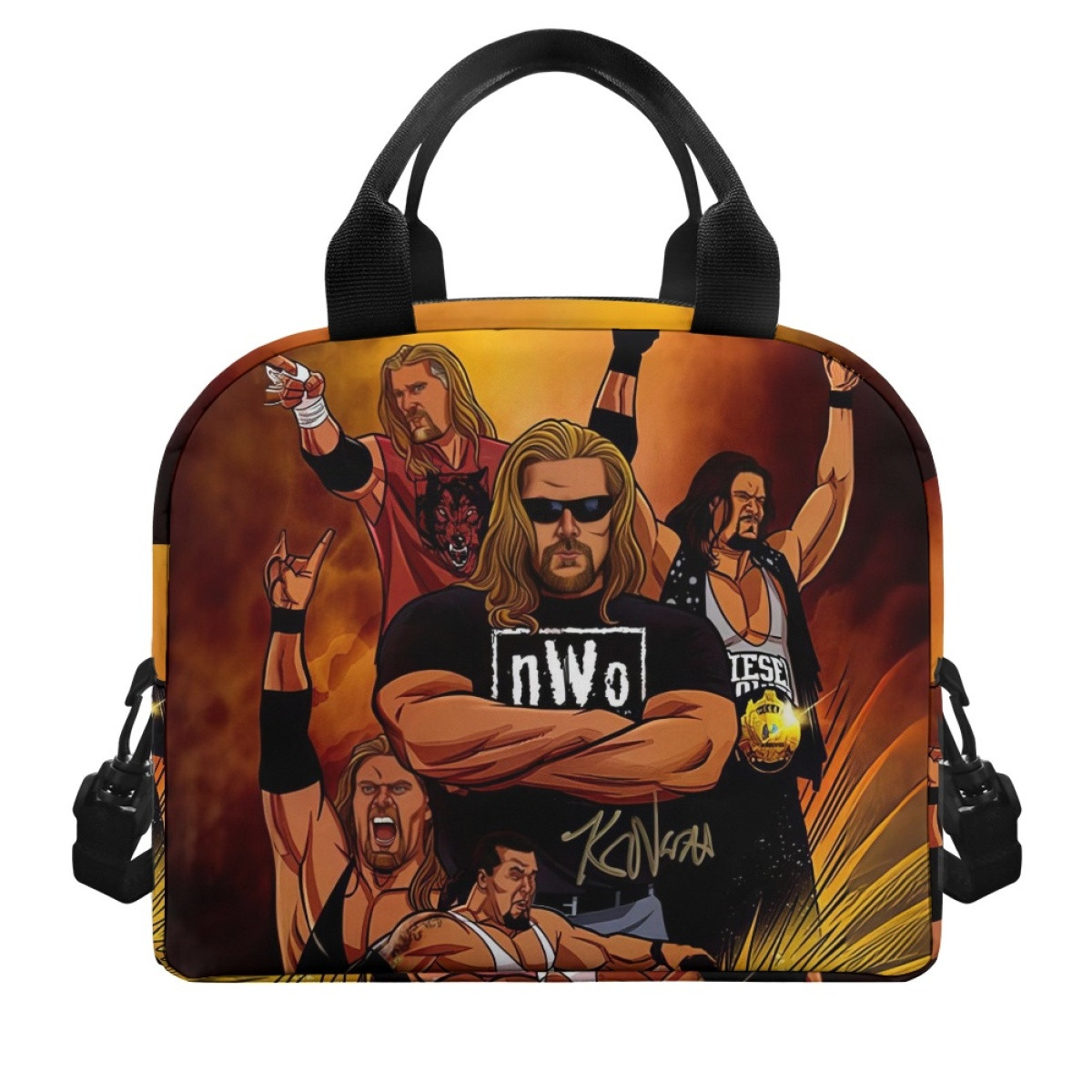 WWE Kevin Nash Lunch Box - Kevin Nash Portrait Poster Cartoon Art