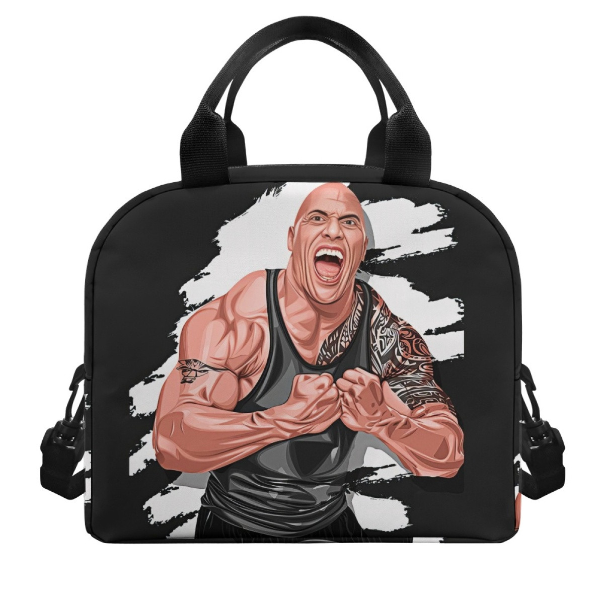 WWE The Rock Lunch Box - The Rock Rage Cartoon Art