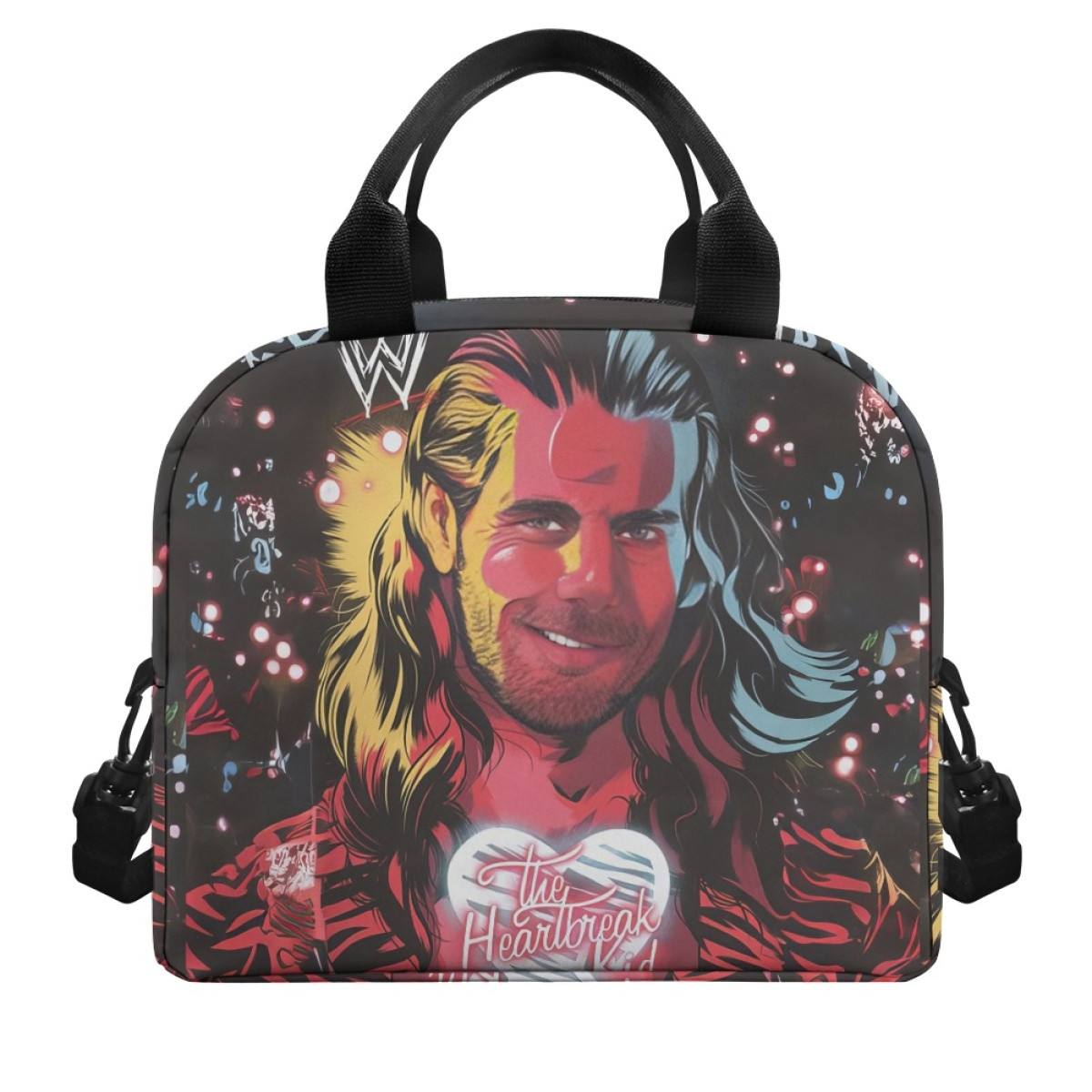 WWE Shawn Michael Lunch Box - Shawn Michael Smirk Portrait Cartoon Art
