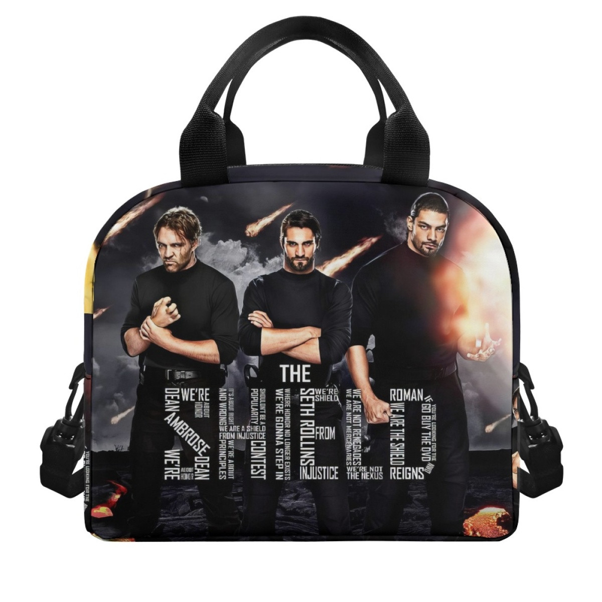 WWE The Shield Lunch Box - The Shield Member Stand On Volcano Poster