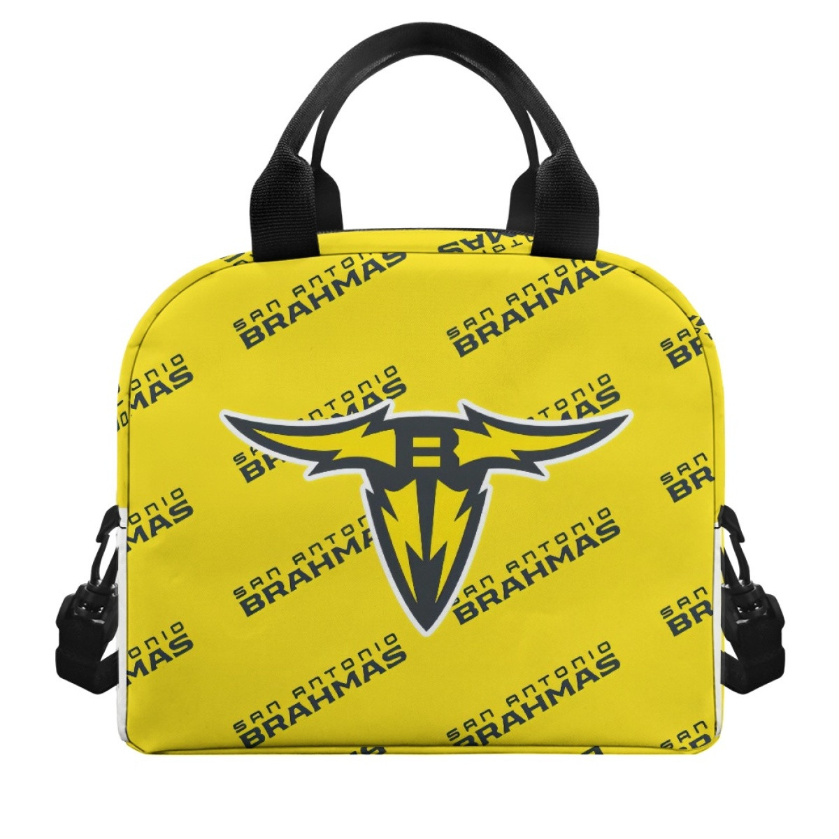 XFL San Antonio Brahmas Insulated Lunch Bag Box - San Antonio Brahmas Medley Monogram Wordmark
