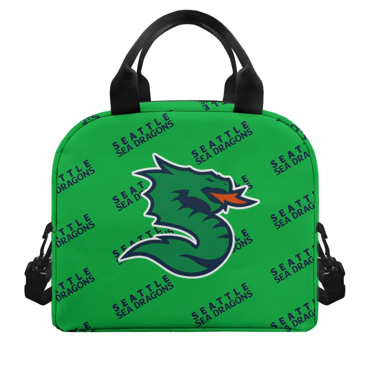 XFL Seattle Sea Dragons Insulated Lunch Bag Box - Seattle Sea Dragons Medley Monogram Wordmark