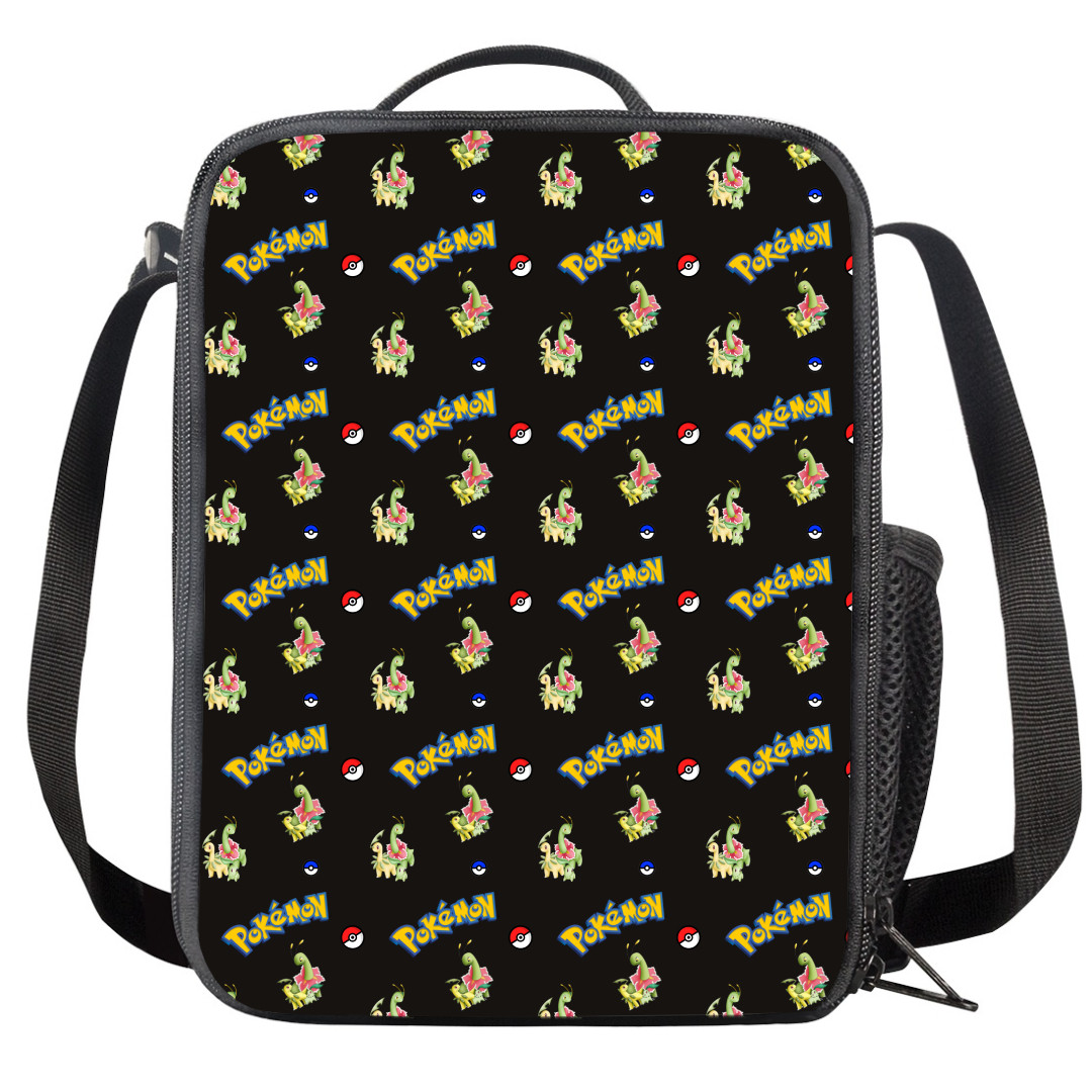 Pokemon Insulated Soft Lunch Box Lunchbox For School - Chikorita Bayleef Meganium Evolution Cartoon Art Series