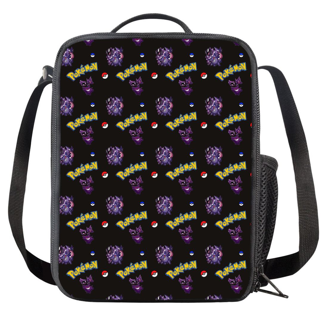 Pokemon Insulated Soft Lunch Box Lunchbox For School - Gastly Haunter Gengar Evolution Cartoon Art Series