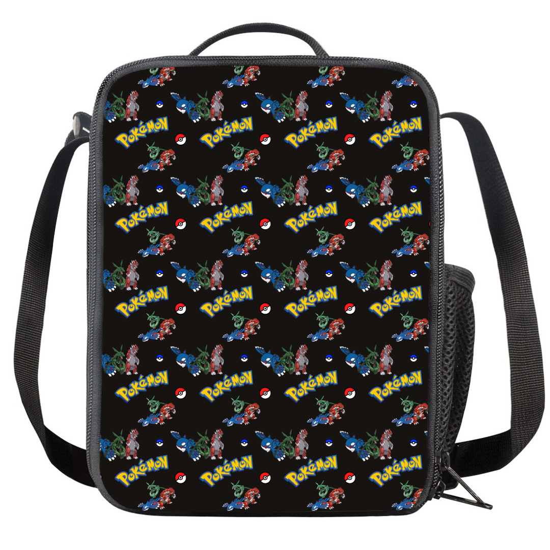 Pokemon Insulated Soft Lunch Box Lunchbox For School - Kyogre Groudon Rayquaza Super Ancient Pokemon Cartoon Art Series