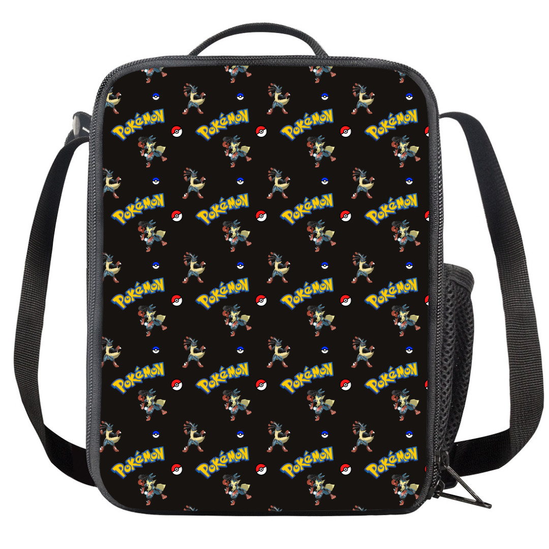 Pokemon Mega Lucario Insulated Soft Lunch Box Lunchbox For School - Mega Lucario Cartoon Art Series
