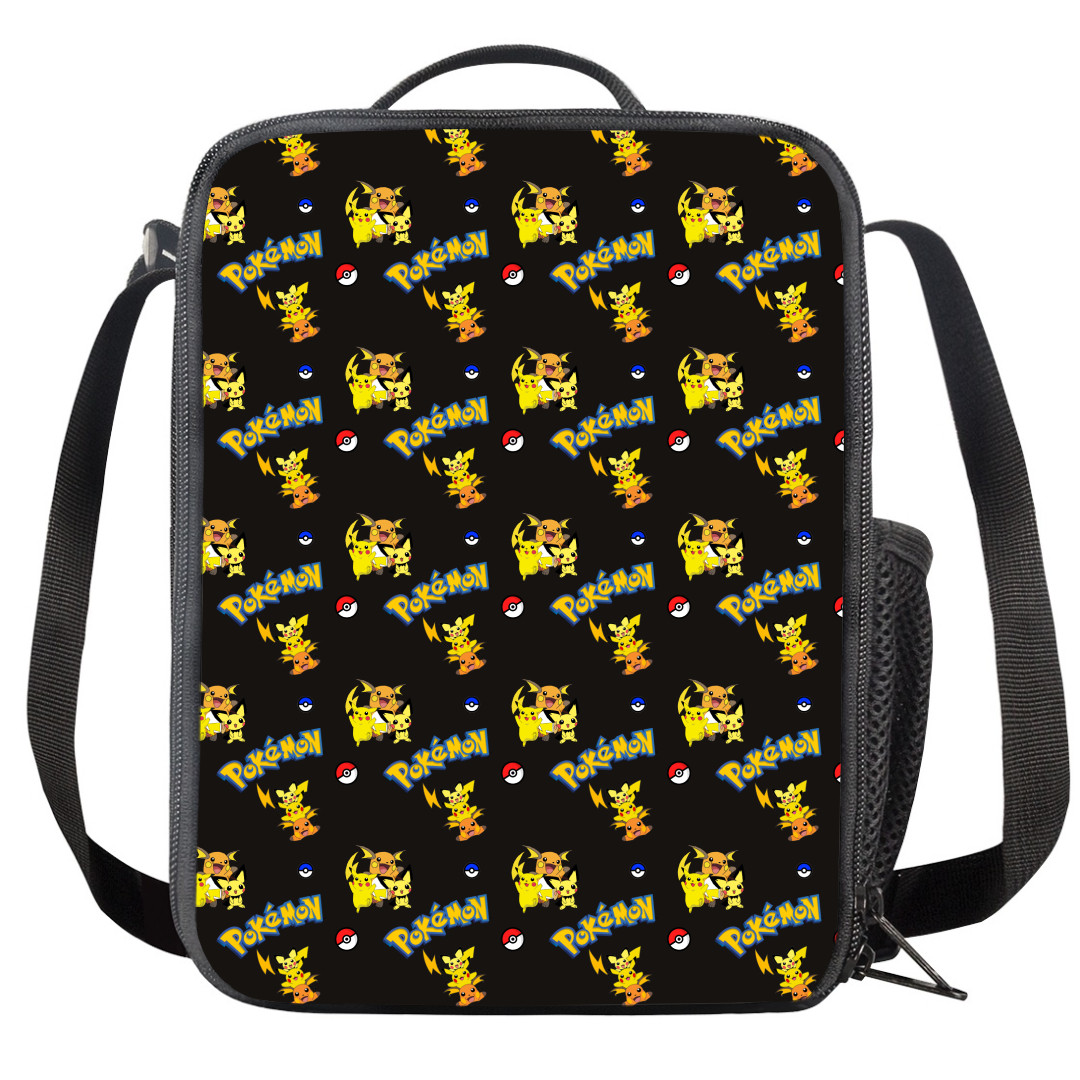 Pokemon Insulated Soft Lunch Box Lunchbox For School - Pichu Pikachu Raichu Evolution Cartoon Art Series