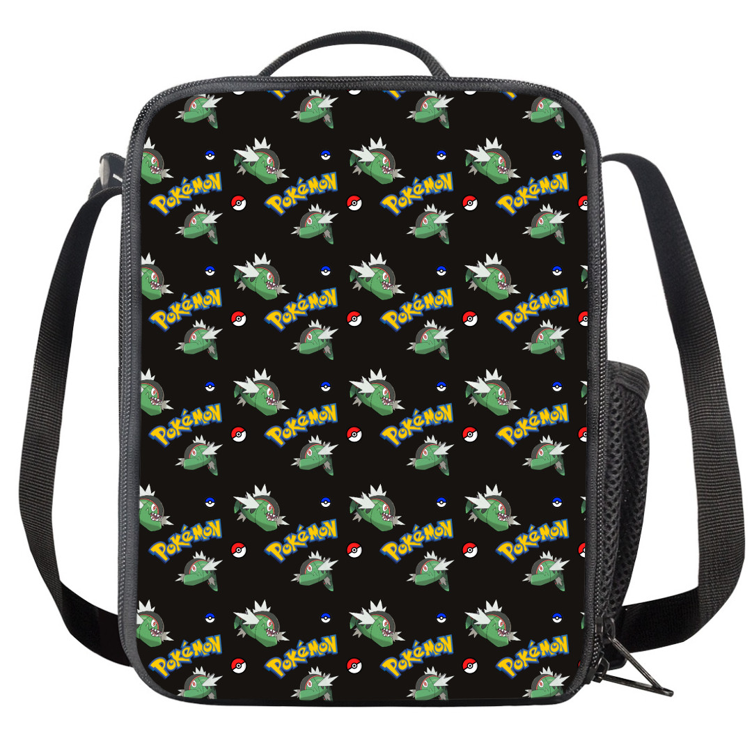 Pokemon Red Striped Basculin Insulated Soft Lunch Box Lunchbox For School - Red Striped Basculin Character Series Art
