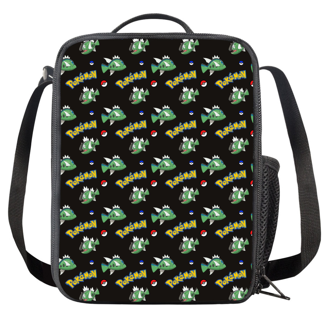 Pokemon Basculin Insulated Soft Lunch Box Lunchbox For School - White Striped Basculin Character Series Art