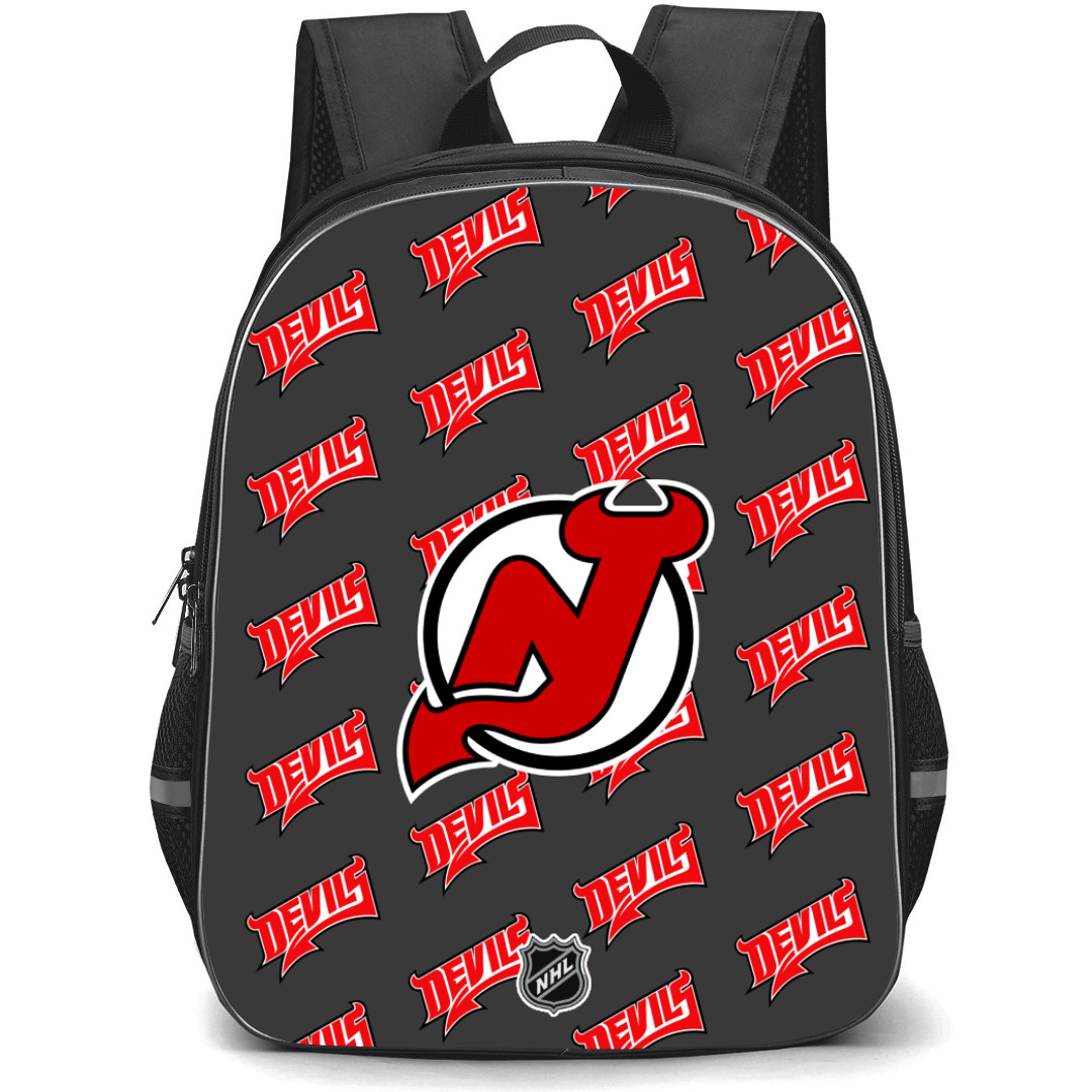 NHL New Jersey Devils Backpack StudentPack - New Jersey Devils Medley Monogram Wordmark