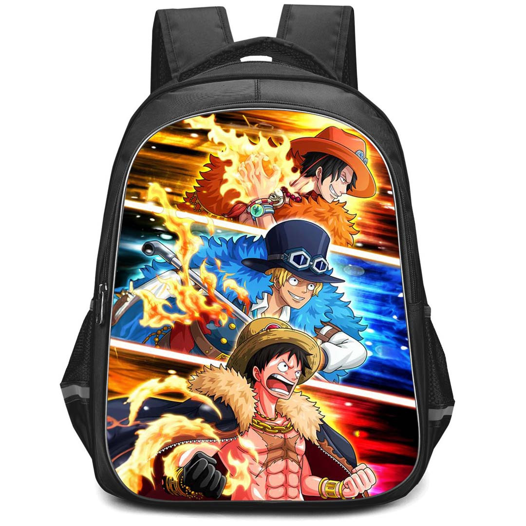 One Piece Monkey D. Luffy Backpack StudentPack - Monkey D. Luffy Sabo Ace