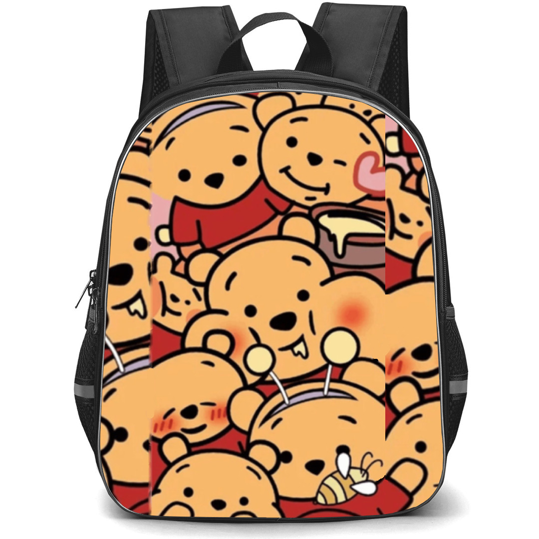 Winnie The Pooh Pooh School Backpack StudentPack - Pooh Pout Collage Cartoon Art