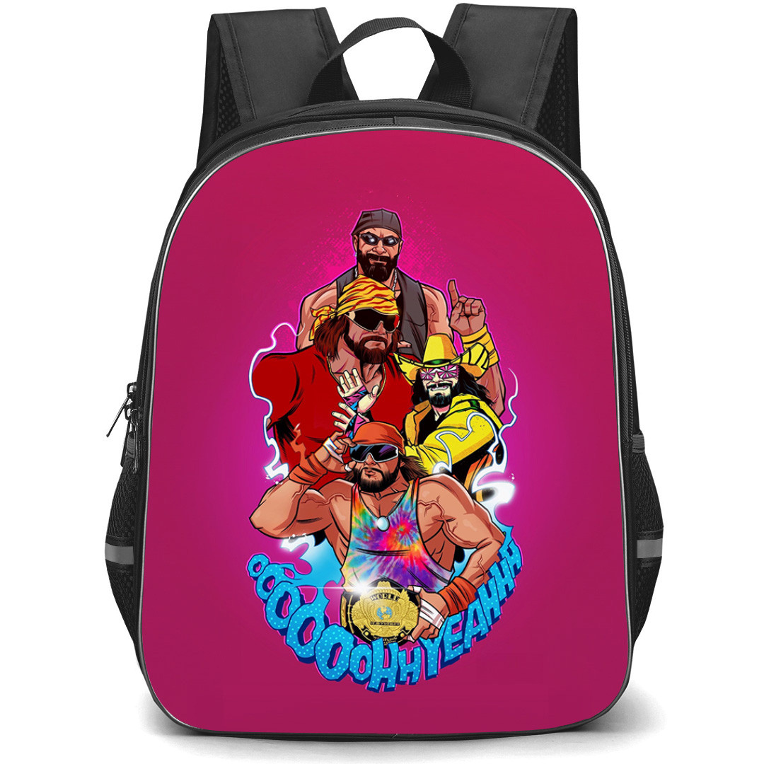 WWE Randy Savage Backpack StudentPack - Randy Savagee Cartoon Art