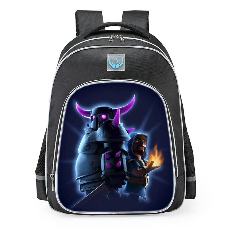 Clash Of Clans Wizard And Pekka School Backpack