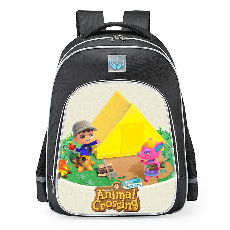 Animal Crossing New Horizons Camping Theme School Backpack