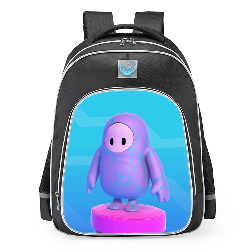 Fall Guys Cracked Skin School Backpack