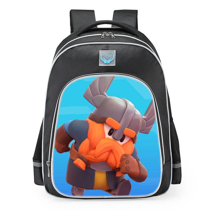 Fall Guys Feisty Dwarf Skin School Backpack