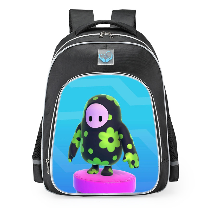 Fall Guys Flowers Skin School Backpack