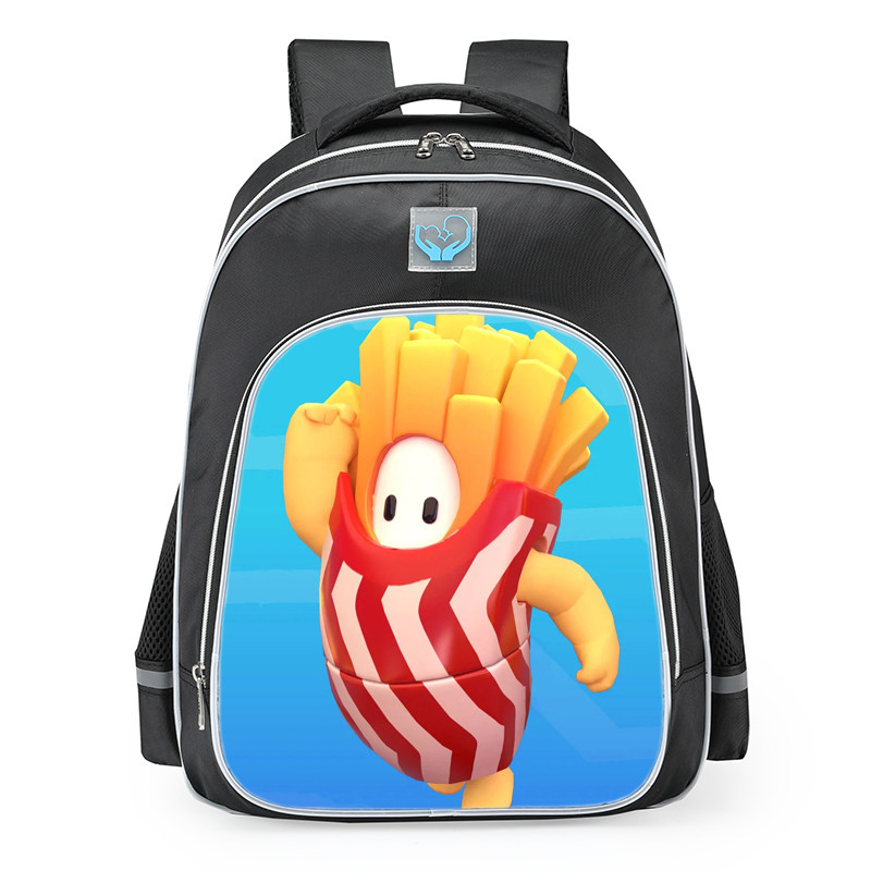 Fall Guys French Fries Skin School Backpack