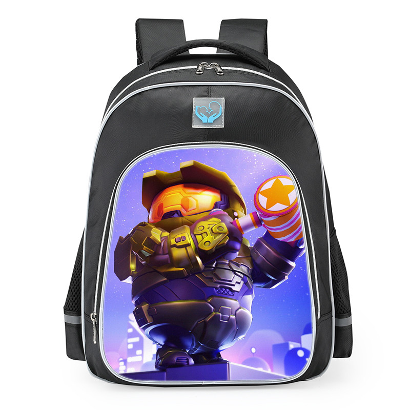 Fall Guys Halo Skin School Backpack