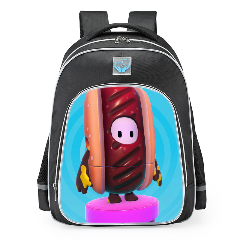 Fall Guys Hot Dog Skin School Backpack