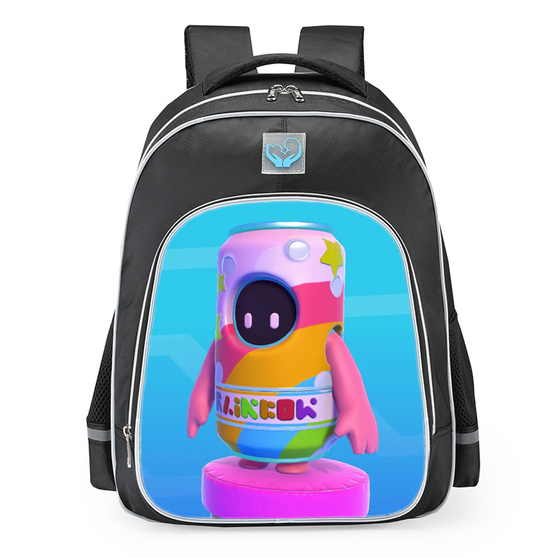 Fall Guys Rainbow Water Skin School Backpack