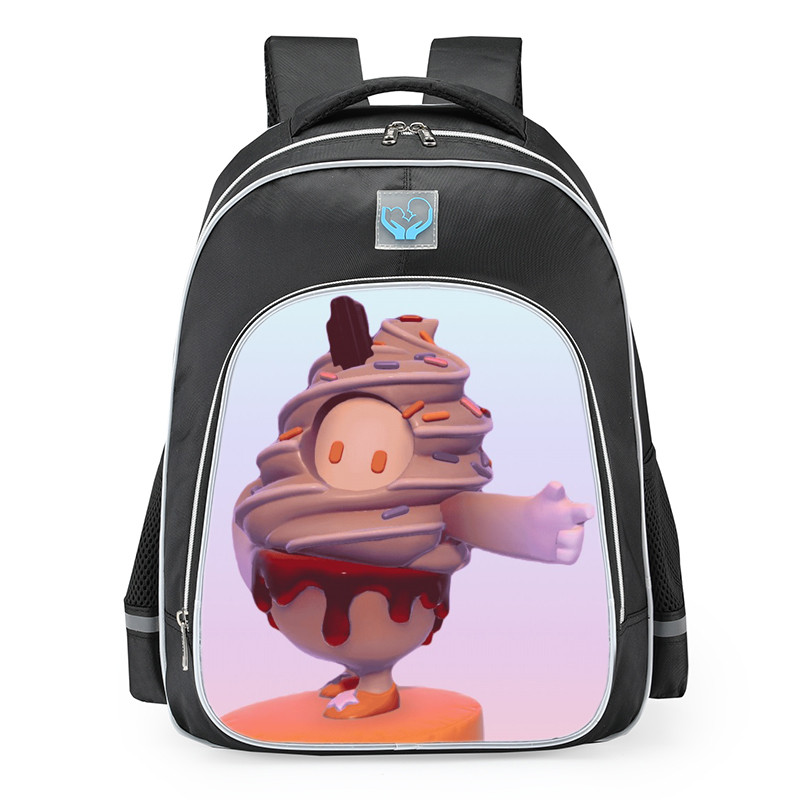 Fall Guys Red Bean Ice Cream Skin School Backpack