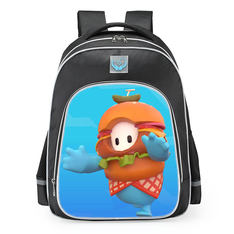 Fall Guys Tasty Burger Skin School Backpack